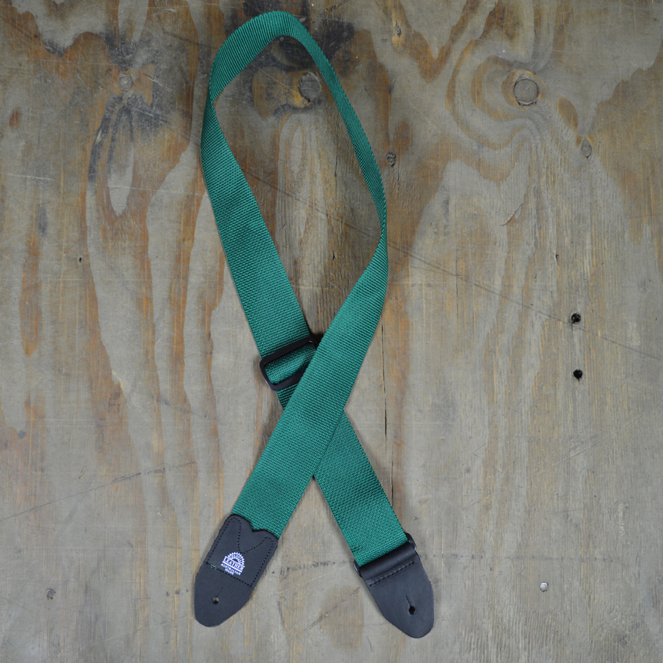 Dark Green Webbing Guitar Strap Colonial Leather