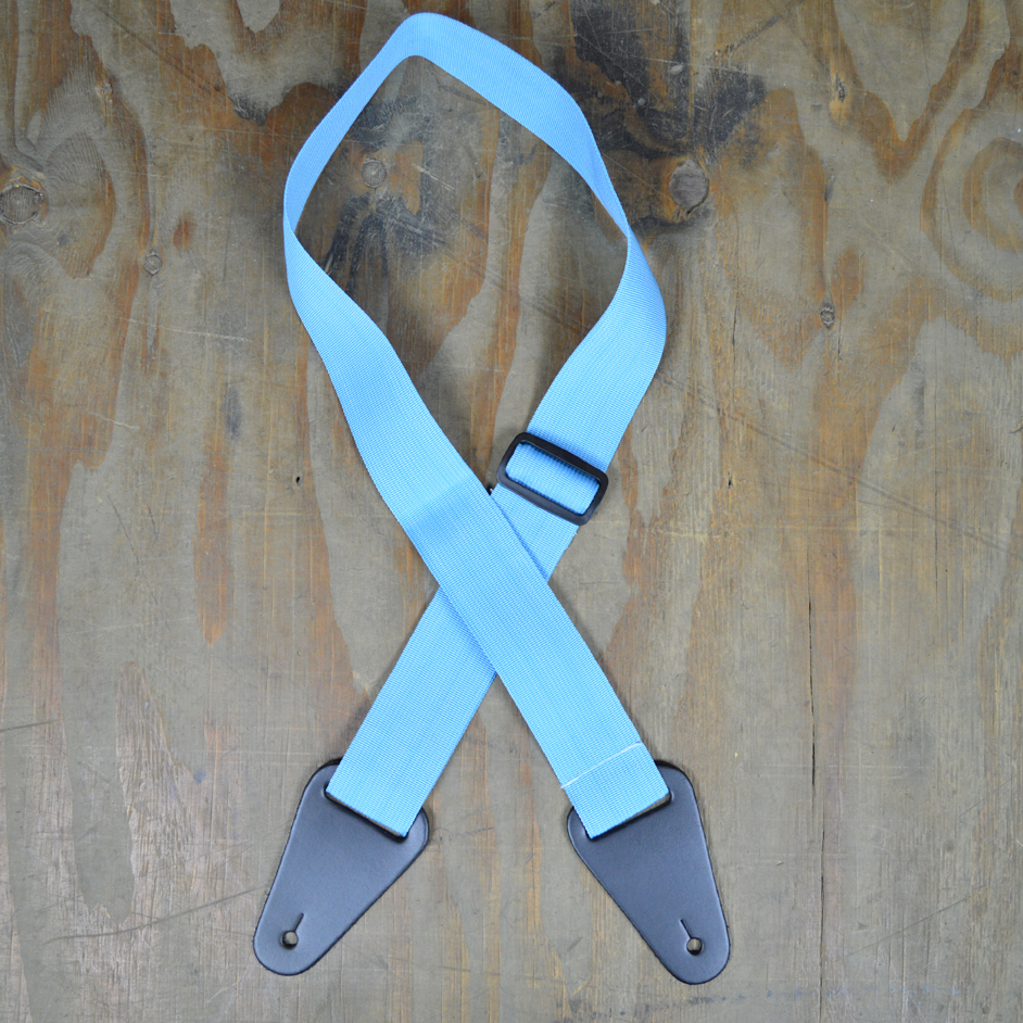 light blue guitar strap